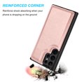 thumbnail image 4 of Takfox For Samsung Galaxy S22 Ultra Wallet Case with Card Holder, PU Leather Credit Card Slots Slim Protective Folio Flip Case TPU Frame Bumper Magnetic Closure Cover,Rose Gold, 4 of 7