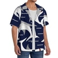 thumbnail image 4 of Sigee Angry Shark Print Men's Shirts Casual Button Down Short Sleeve Summer Beach Shirt Hawaiian Vacation Shirts Tee Shirt-Medium, 4 of 7
