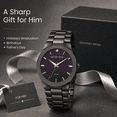 thumbnail image 3 of Geoffrey Beene Men’s 42mm Stainless Steel Dress Watch, Grey Dial Analog Quartz Wristwatch, Business Casual Gift for Men, 3 of 7