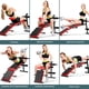 thumbnail image 5 of Banco de Pesas Regulable Costway para Entrenamiento Total Casa Gimnasio Oficina Rojo 133-135 x 57,5 x 59,5-74 cm, 5 of 10