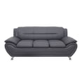 thumbnail image 6 of Uspridefurniture Sanuel Faux Leather Pillow Top 2Pcs Living Room Sets, Gray, 6 of 6