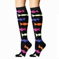 thumbnail image 1 of Men Women Socks Compression Socks Elastic Sports Beautiful Leg Nurse Stocking Jogging Climbing Cycling Flight Excercise 1 S M, 1 of 6