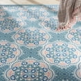 thumbnail image 4 of Nourison Sun N' Shade 93x130" Rectangle Fabric Area Rug in Blue/Pink, 4 of 10