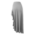 thumbnail image 3 of Doublju Women's Flowy Ruffle Asymmetrical Maxi Skirt (Plus Size Available), 3 of 4