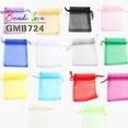 thumbnail image 3 of 50pcs/lot 5x7cm 7x9cm 9x12cm 10x15cm Drawstring Organza Bags Jewelry Packaging Bags Candy Wedding Bags Wholesale Gifts Pouches Orange 5x7cm, 3 of 6