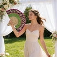 thumbnail image 6 of Women's Unisex Handmade Woven Fan Natural Straw Bamboo Hand Fan for Summer Cooling Beach Travel Party Decoration Holiday, 6 of 6