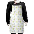 thumbnail image 1 of Pastel Kids Apron, Abstract Art Geometric in Pastel Colored Design Modern Artwork Print, Boys Girls Apron Bib with Adjustable Ties for Cooking Baking Painting, Seafoam Lime Green, by Ambesonne, 1 of 2