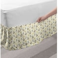thumbnail image 2 of Mid Century Bed Skirt, Repetitive Pattern Modern Style Ornamental Abstract Motifs Art Print, Elastic Bedskirt Dust Ruffle Wrap Around for Bedding Decor, 4 Sizes, Ivory and Multicolor, by Ambesonne, 2 of 2