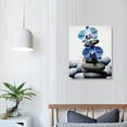 thumbnail image 3 of ONETECH Zen Canvas Wall Art Stones and Orchid Floral Picture Paintings for Bathroom Walls Decor 12\x16\, 3 of 4