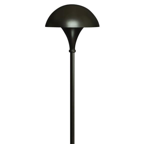 1-Light 120V Mushroom Path Light in Black Finish with Clear Polycarbonate Glass 9.5 inches W X 26 inches H-Bronze Finish Bailey Street Home
