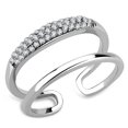 thumbnail image 1 of Bague pour Femmes en Acier Inoxydable Poli avec AAA Grade CZ en Clair - Taille 8, 1 of 1