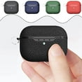 thumbnail image 2 of for AirPods 4 Case slip Lychee Pattern Carbon Fiber Texture Shockproof Washable Cover Earphone Protective For AirPodsP, 2 of 8