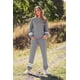 thumbnail image 4 of Conjunto Deportivo PRETTYGARDEN de Dos Piezas Ropa Casual a Rayas Gris XXL, 4 of 8