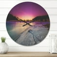 thumbnail image 2 of Designart 'Dawn over Frozen Lake ' Modern Wood Wall Clock, 2 of 5