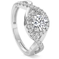 thumbnail image 2 of Silvago Jewel 1 Ct Infinity Twisted Wedding Ring - Lab Created Round Cut Diamond - 14K White Gold Plated - Perfect Engagement Ring for Her- Prong Set Design for Lasting Elegance, 2 of 3