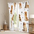 thumbnail image 3 of Homewish Golden Retriever Dog Blackout Curtains,Cartoon Animal Curtains Pack of 2 (42x84 Each),White,Dandelion Flower Decor, 3 of 6