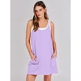 thumbnail image 4 of ANRABESS Athletic Dress for Women Tennis Dress with Shorts Summer Active Workout Romper Dress Sleeveless Spaghetti Strap Mini Dress Casual Sundress Vacation Outfits Purple L, 4 of 12
