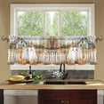 thumbnail image 4 of Yayeee Kitchen Curtains Tier Set of 2 Light Filtering 57"x36" Over Sink Window Panels, Cute Halloween Pumpkins, 4 of 7