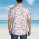 thumbnail image 4 of Fotbe Cute Bow Tie Camisa Hawaiana para Hombre Unisex – Camisa Casual de Verano con Botones de Manga Corta de Algodón y Lino,Large, 4 of 7
