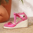 thumbnail image 5 of Pandaie Closed Toe Sandals for Women 3.35 Inch Wedge Platform Espadrilles Heels Lace up Summer Beach Dressy Walking Shoes Size 6-10, 5 of 8