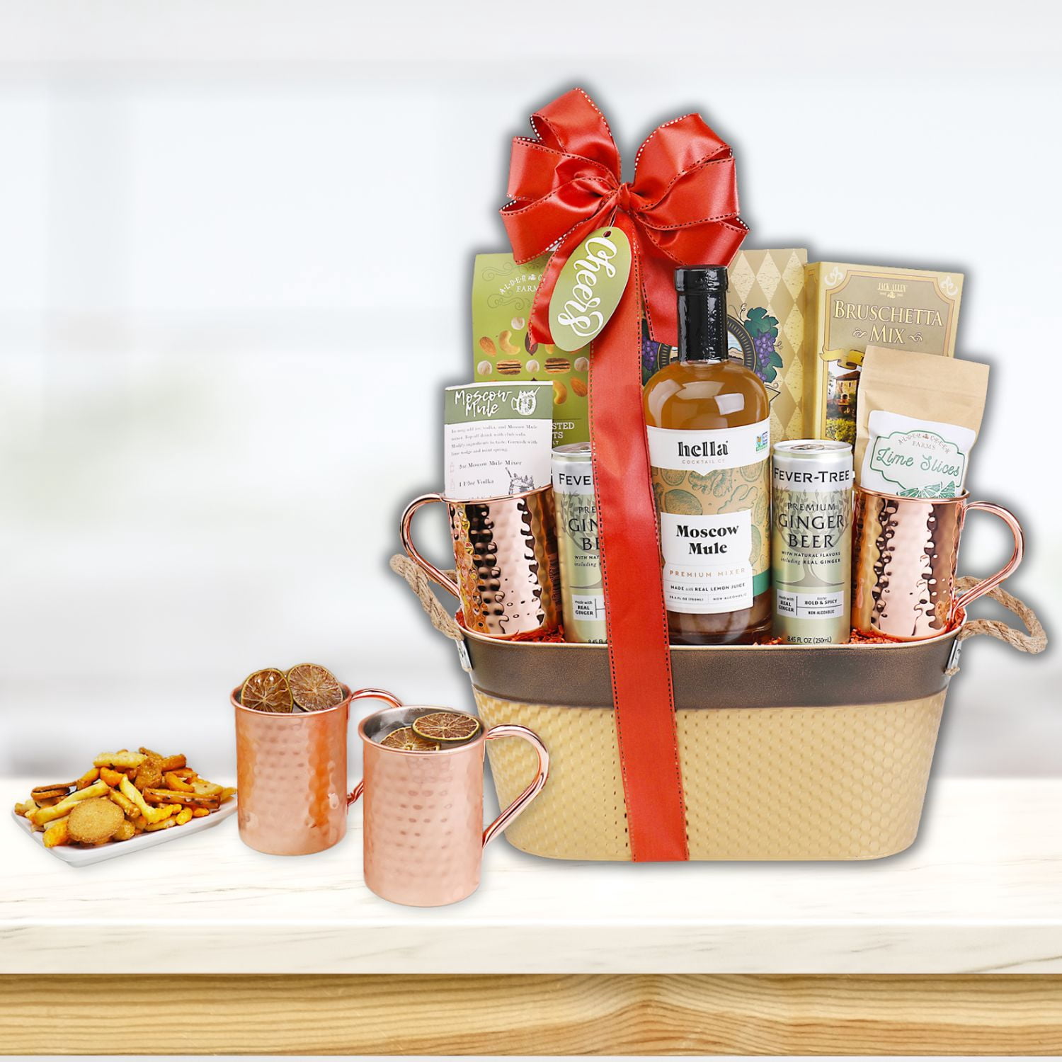 Alder Creek Gift Baskets Moscow Mule Gift Basket (9 Items Per Gift)