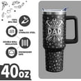 thumbnail image 4 of Father''s Day Cup Gifts for Dad Grandpa, Daddy Husband Laser Stainless Steel Insulated 40 Oz Tumblers with Handle and Straw, Dads Birthday Water Bottle Mug (1 PC), 4 of 6