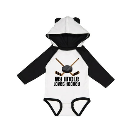 

Inktastic My Uncle Loves Hockey Gift Baby Boy or Baby Girl Long Sleeve Bodysuit