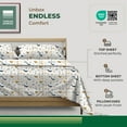 thumbnail image 7 of THREAD SPREAD Organic Cotton Bed Sheets Queen - 100% Organic Cotton Sheets Queen Size(4 PC, Forest Bird) Crisp Cooling Percale Weave Printed Sheet Set, 7 of 7