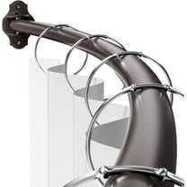 Curved Shower Curtain Rod, Adjustable 40-72 inches Extra Wide Curved Shower Rods for Bathroom, Rust proof Shower Rod, Stainless Steel Curved Curtain Rod for Shower, Bathtub, Bronze