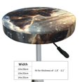 thumbnail image 4 of Round Bar Stool Seat Covers, Winter Snowflake German Shepherd Elastic Round Chair Cover Stool Seat Slipcover Bar Stool Cushions Round Pad for 12-14 inch, 4 of 7