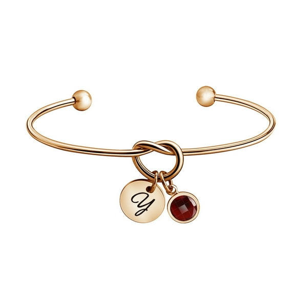 TopLLC Bangle Birthday Stone Capital Letter Female Bracelet Accessories A Bracelet