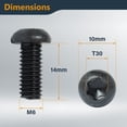 thumbnail image 6 of POWERTEC Planer Blade Screws & Drive Belts for DeWalt DW735, DW735X - T30 Torx Screw (30PK) and 9-Rib Planer Drive Belt (2PK) for DeWalt DW735 & DW735X Replacement Ribbed Belts (5140010-28) (72274N), 6 of 8