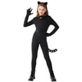 thumbnail image 6 of Joyfy Black Cat Costume for Girls, Kids Cat Outfit Set with Tail, Child Black Cat Halloween Costume for Cosplay Party, 6 of 10