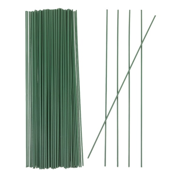 HOOWIFFY 100Pcs Metal Flower Stems for Handmade Flowers, Craft Supplies, Floral Arrangements, Decorations, Wide Application