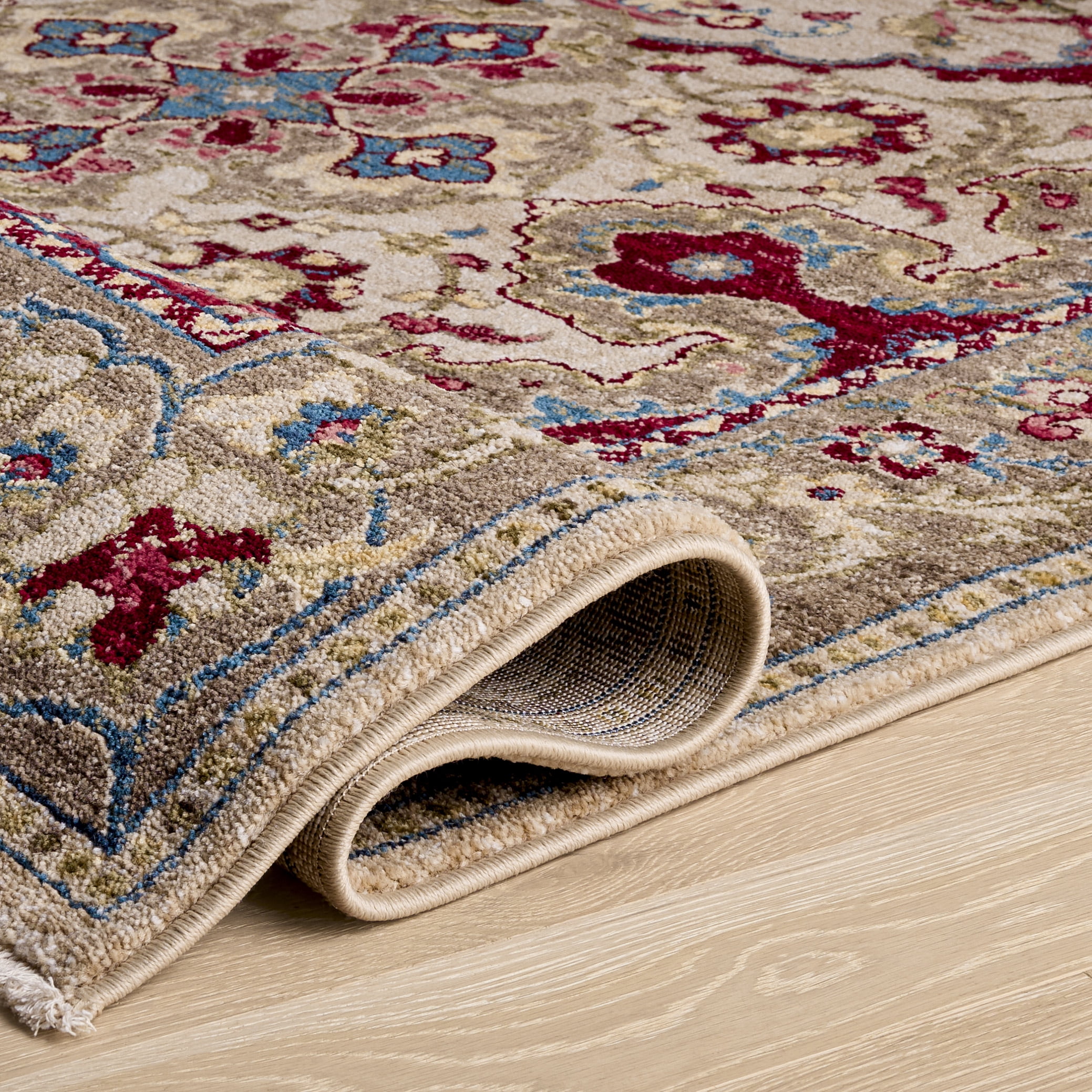 Safavieh Kashan Vincent Oriental Runner Rug, Ivory/Taupe, 2'6" x 18'