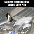 thumbnail image 2 of OD 1.25 Inch 90 Degree SS304 Stainless Steel Bend Tube Exhaust Elbow Pipe for Car 0.04" Wall Thickness, 2 of 6