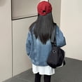 thumbnail image 5 of QHFBli Girls Denim Jackets, Basic Oversized Jean Jacket for Girls Fall Outwear Button Down Trucker Jacket, 5 of 9