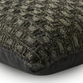thumbnail image 3 of Throw Pillow Cover With Zipper, Charcoal 14"x14" (35x35 cm) Throw Pillow Cover, Velvet Embroidered Throw Pillows For Sofa, Geometric Pattern Modern Style - Charcoal Bricks, 3 of 5