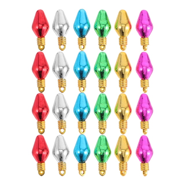 GOOHOCHY 50 mini bombillas navideñas colgantes para árbol de Navidad, para hacer joyas, guirnaldas navideñas y decorar.