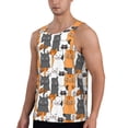 thumbnail image 2 of Fotbe Funny Cats Pattern Men's Quick Dry Workout Tank Top Gym Muscle Tee Fitness Bodybuilding Sleeveless T Shirt Breathable Workout Shirt-4X-Large, 2 of 9