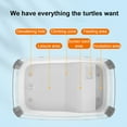 thumbnail image 4 of Turtles Tanks Turtles Feeding Box with Basking Platform Habitat House, 4 of 8