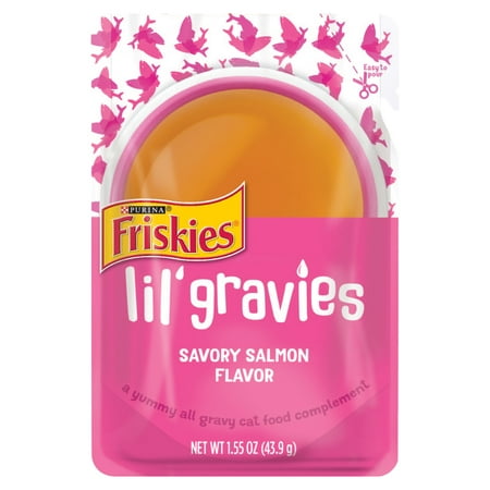UPC: 0050000543861 | Purina Friskies Lil Gravies Lickable Cat Treats Soft Salmon Snacks 1.55 oz Pouches (16 Pack)