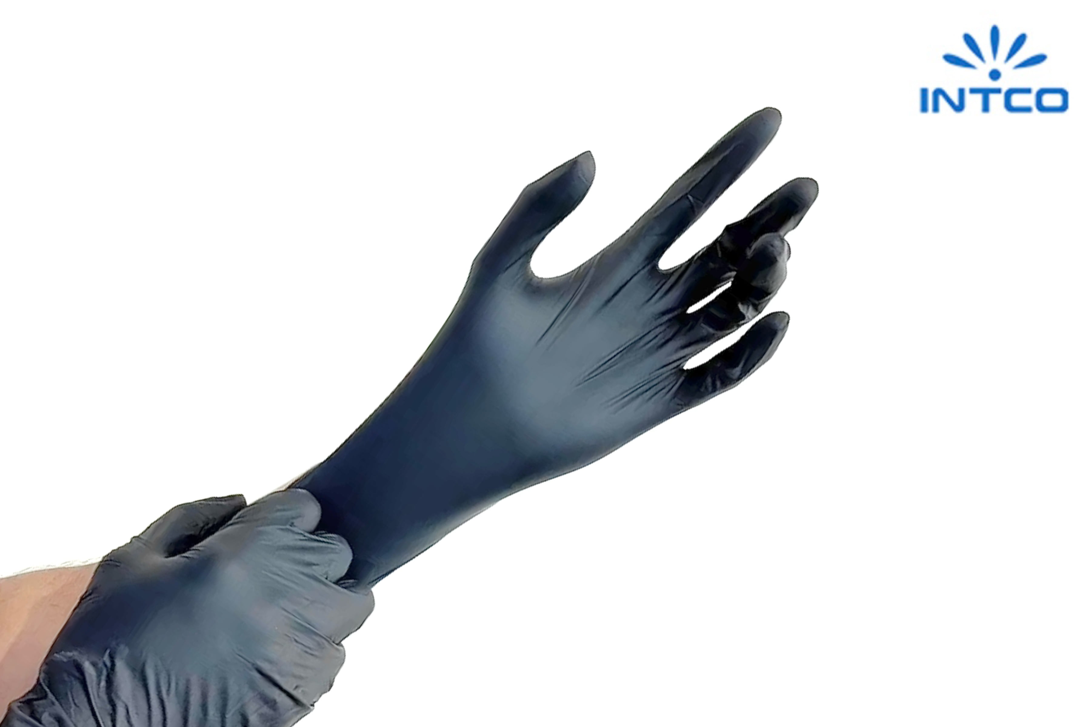 Touchflex Intco Latex Gloves INTCO Touchflex Black Nitrile Powder