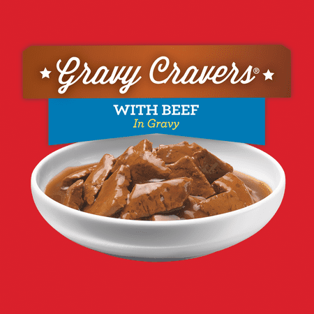 Purina ALPO Gravy Wet Dog Food, Gravy Cravers With Beef, 13.2 oz. Can