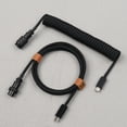 thumbnail image 3 of Usb c Coiled Gx16 aviator Cable Keyboard Cable Type c to Usb c Long Coiled Cable for Mechanical Keyboard, 3 of 5