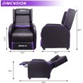 thumbnail image 7 of PUKAMI Gaming Recliner Chair for Adults 400lbs Racing Style Sofa Big and Tall PU Leather Recliner Seating Modern Ergonomic Lounge Recliner Chair Comfortable Home Movie Theater for Living Room, 7 of 7