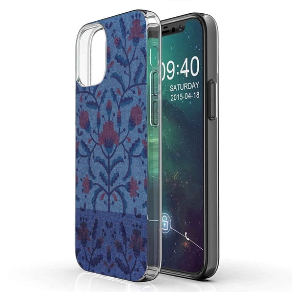 TalkingCase Slim Phone Case Compatible for Apple iPhone 12 Pro MAX, Floral On Fabric Print, Lightweight,Flexible,Soft, USA