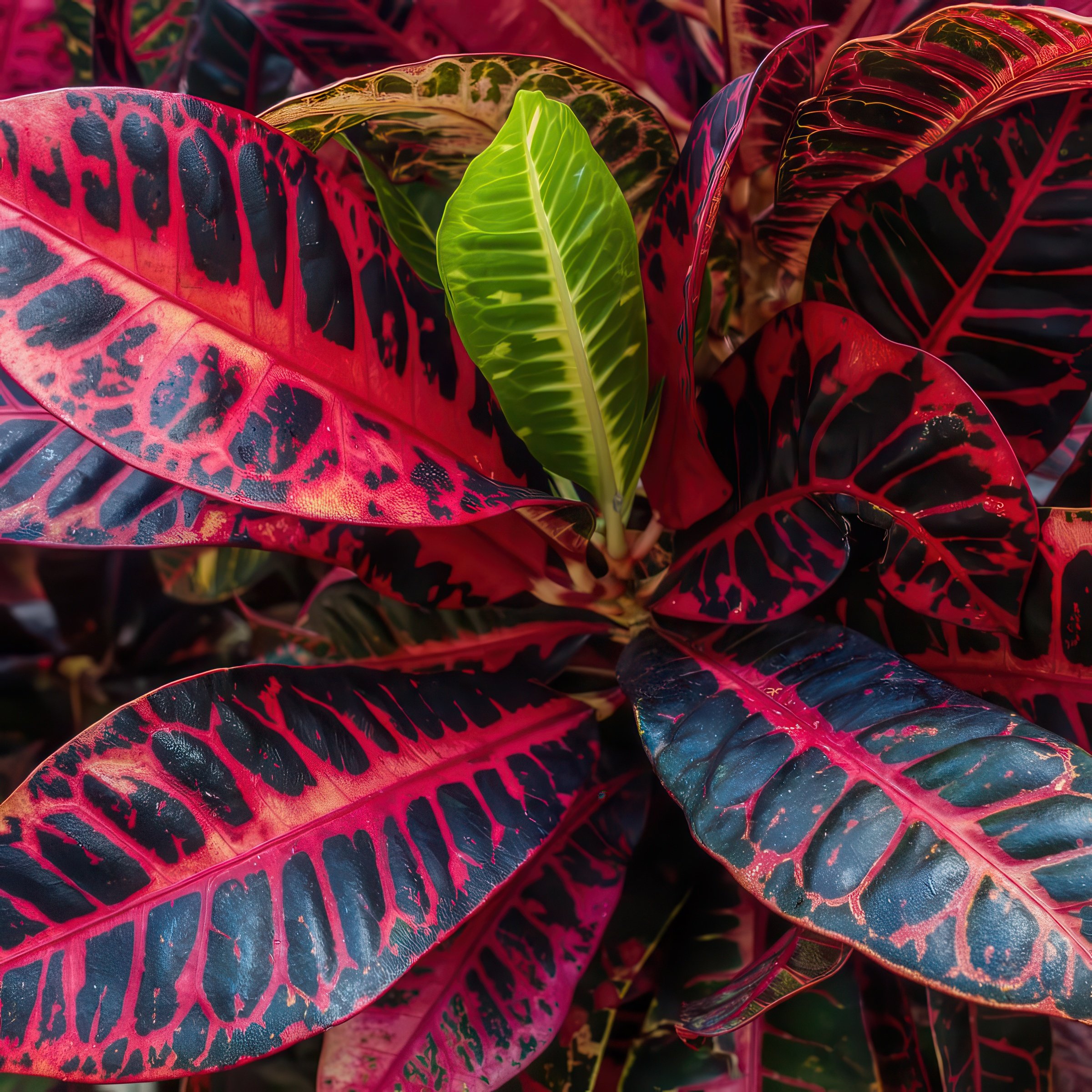 6 in. Croton Red Iceton Plant in Grower Container