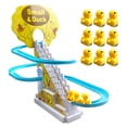thumbnail image 4 of Race Car Tracks Juego de juguetes de montaña rusa eléctrica con 9 mini patos y pista de carreras, 4 of 8