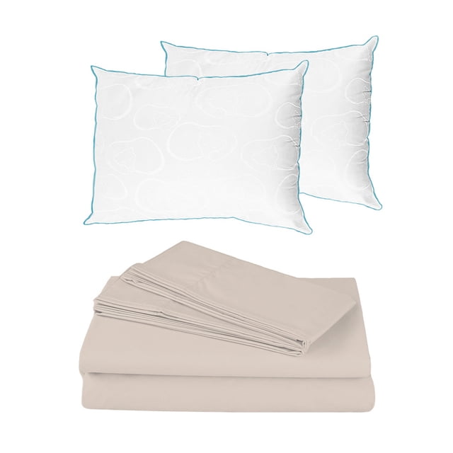 Juego de Sabanas Matrimonial Basic Spring Air Crema + Almohada Osos